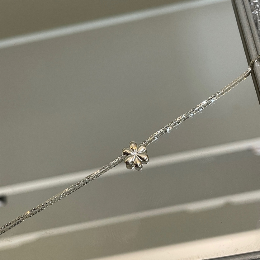 Tornozeleira Flor Prata 925