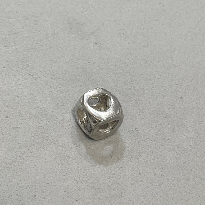 Separador Coração Vazado - Prata 925