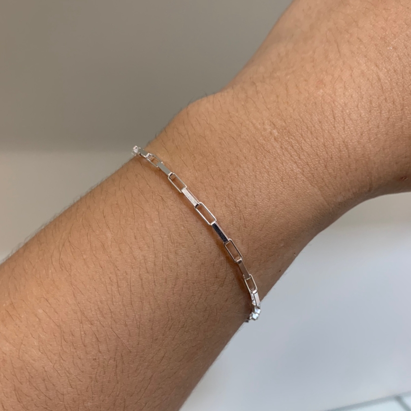 Pulseira Tijolinho M - Prata 925