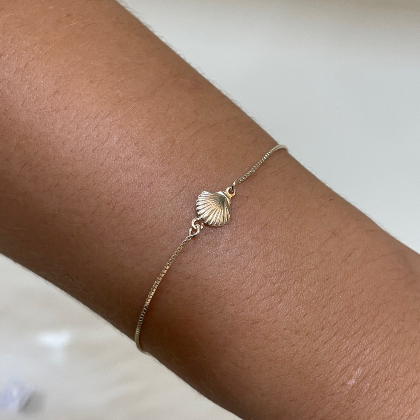 Pulseira Concha Feminina - Prata 925