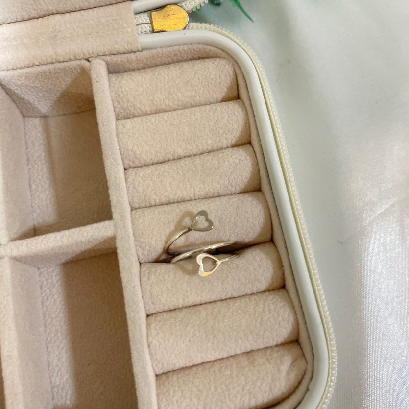 Falange Dois Corações - Prata 925