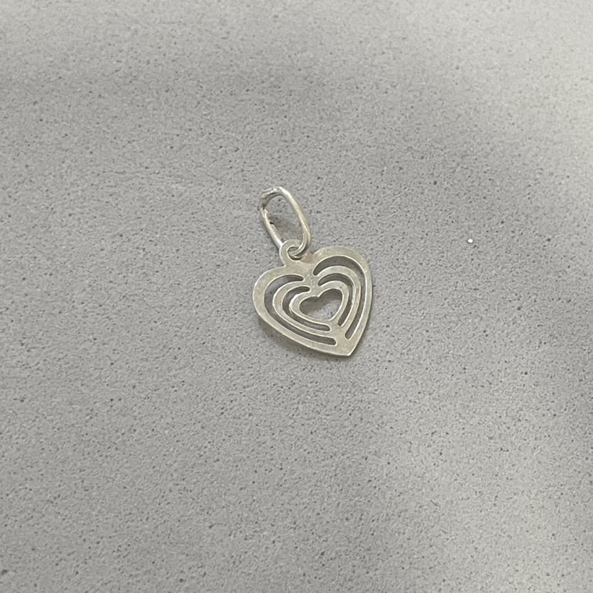 Pingente Coração Vazado - Prata 925