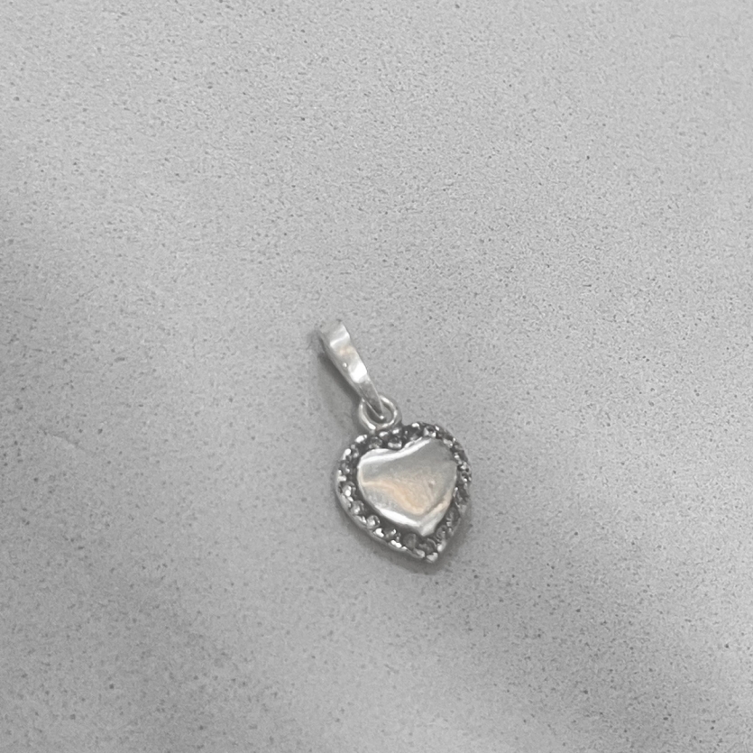 Pingente Coração Cravejado - Prata 925