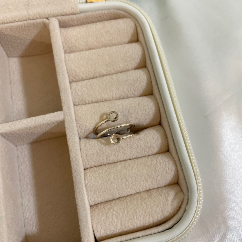 Falange dois Círculos Vazados - Prata 925