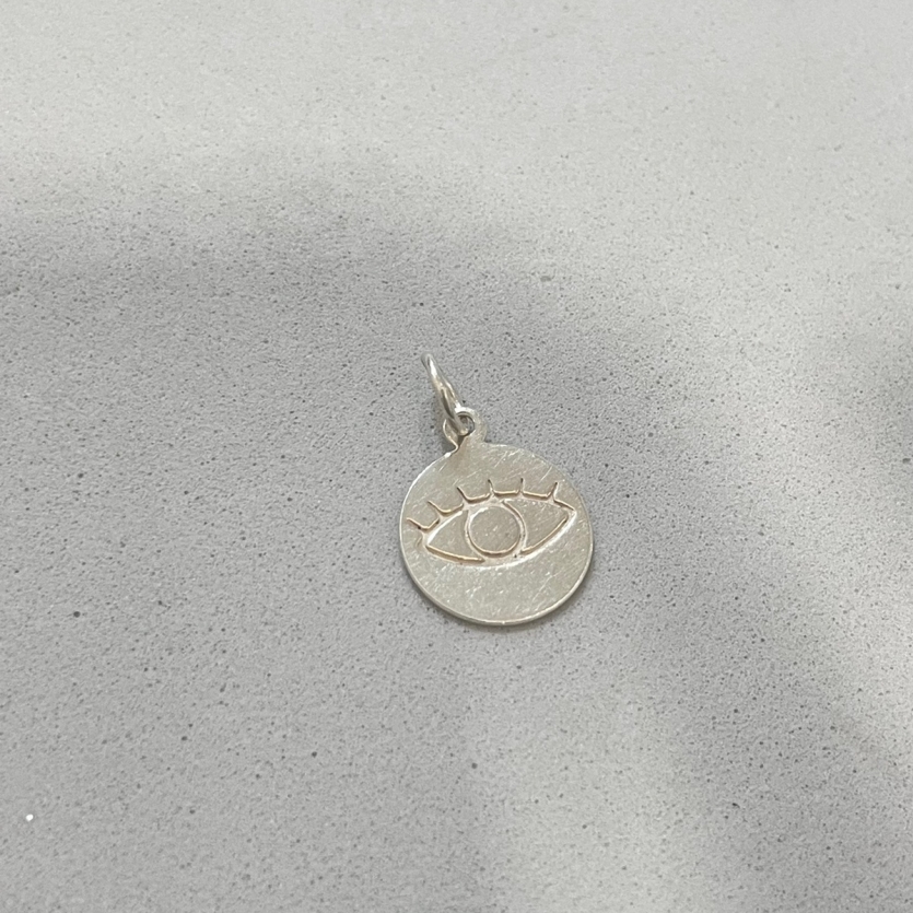 Pingente Placa Olho Grego - Prata 925